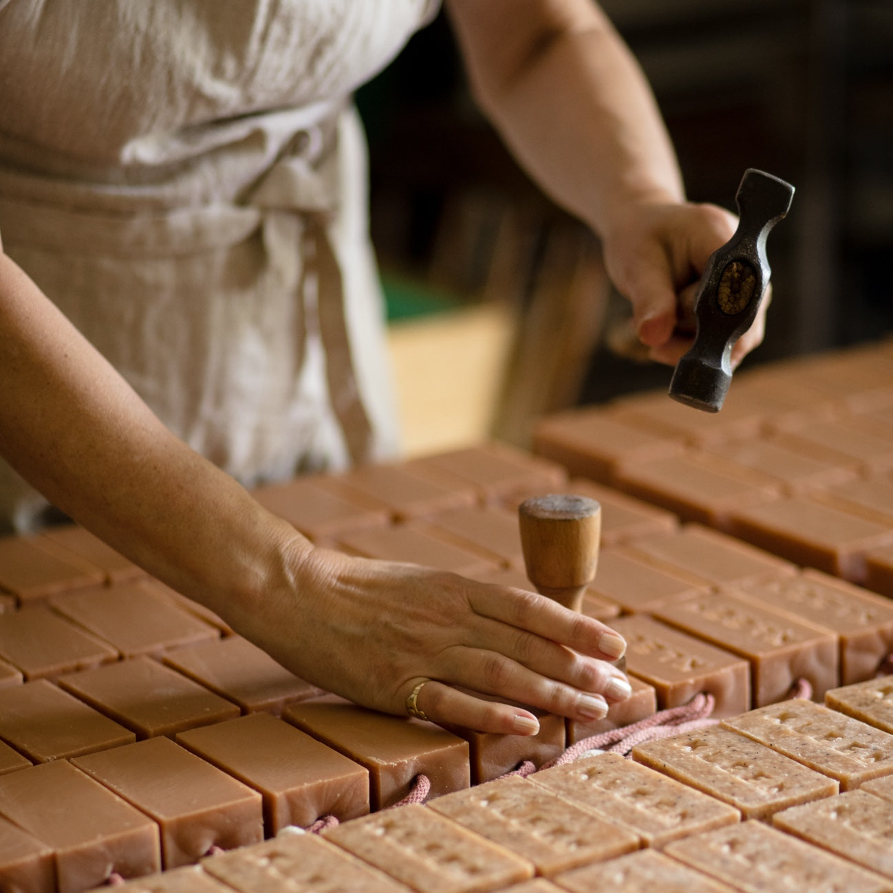 Our Skin-Loving Soaps Being Made by Hand